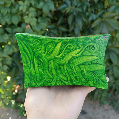 Garden mouse. Hand painted jewelry box.