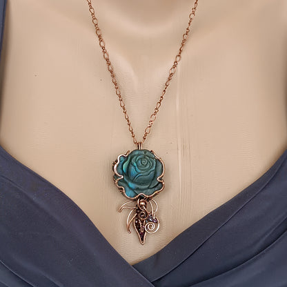 Empress rose pendant