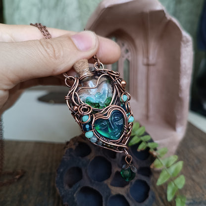 Aurora fairy. Vial necklace