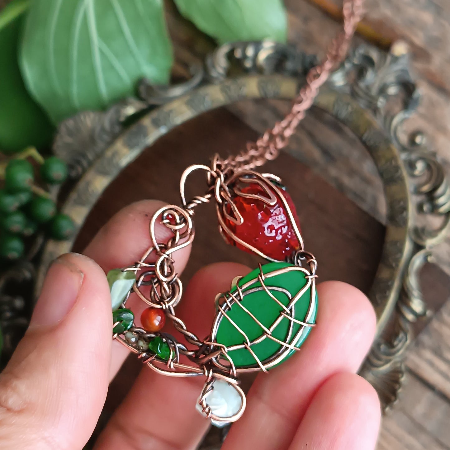 For Eustacia. Strawberry necklace