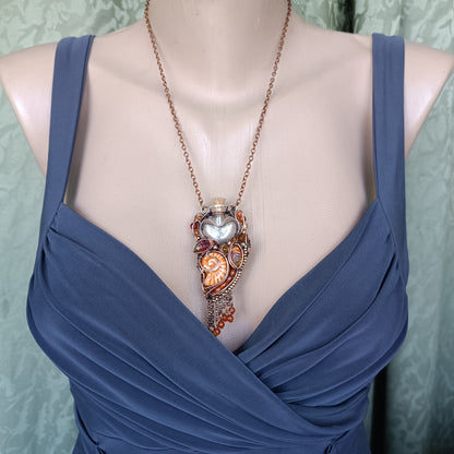 Beaded autumn necklace