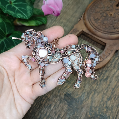 Pink unicorn pendant. Absolutely one of a kind!