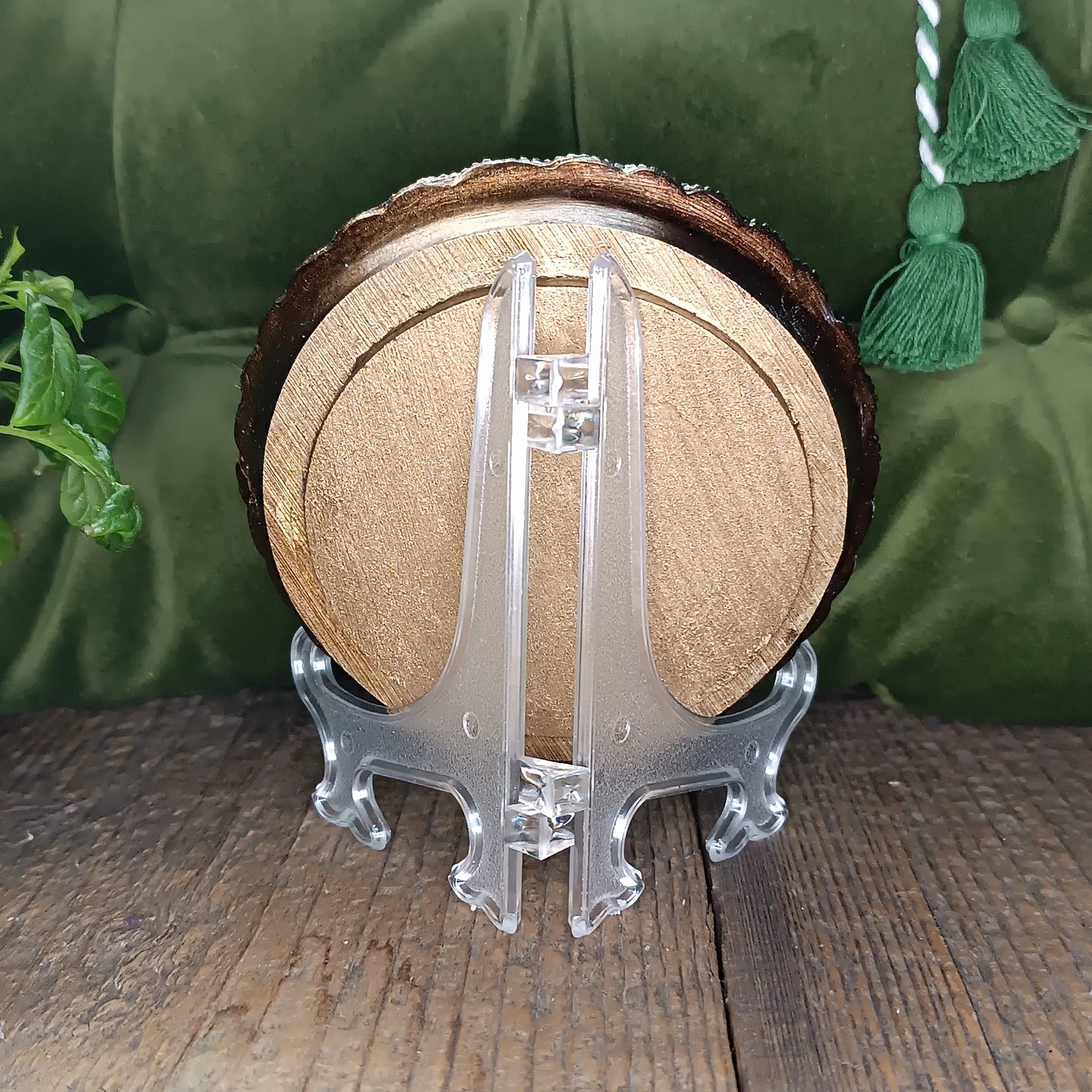 Princess and dragon. Original acrylic painting in a frame.