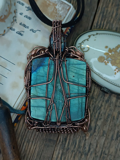 Blue dragon necklace