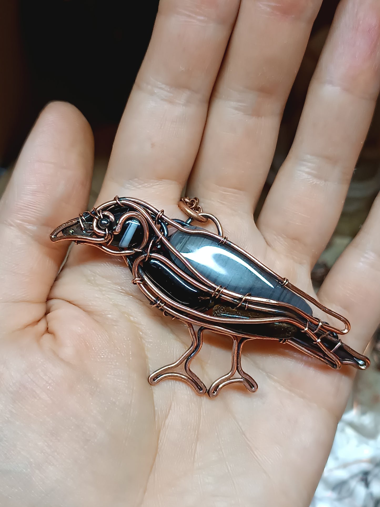 Crow necklace