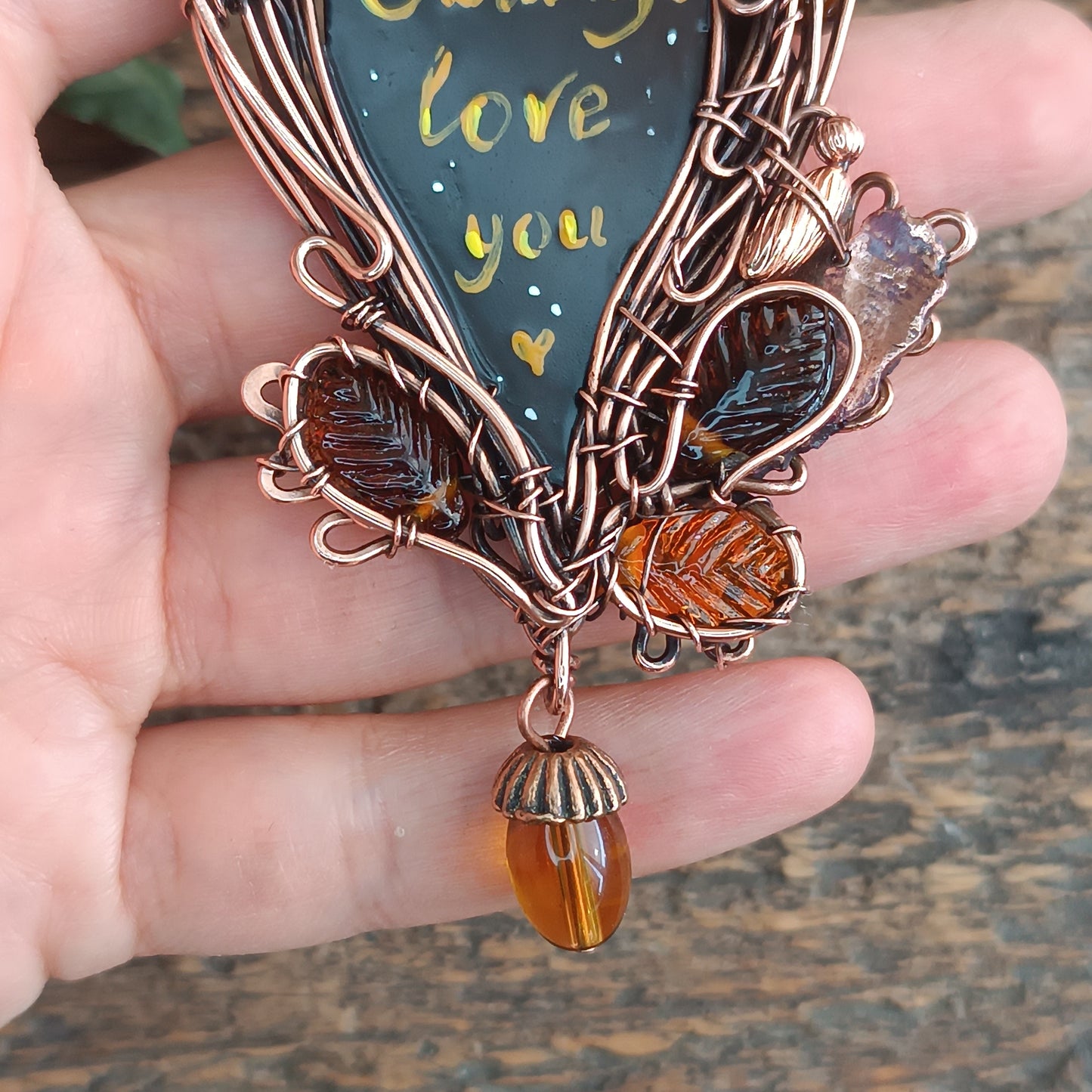 Owl in the hollow necklace