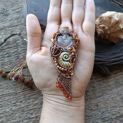 Beaded autumn necklace