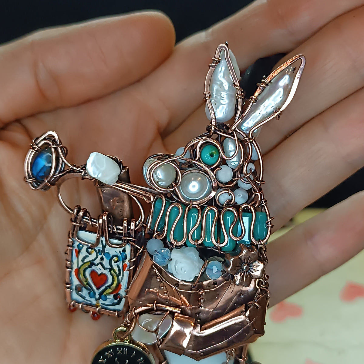 He's late for a super important date! 🐇🪊⏱️