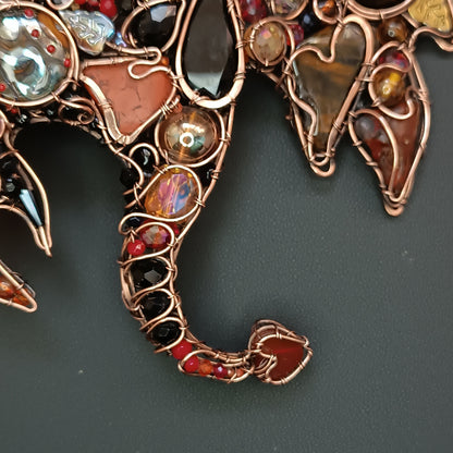 Fire dragon statement necklace