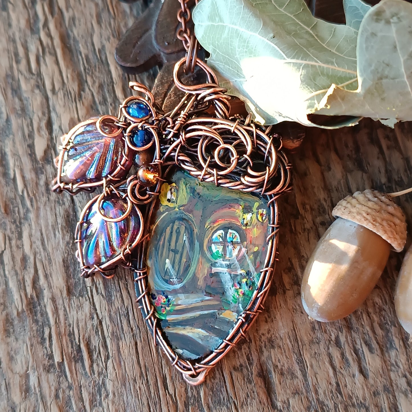 Squirrel's house necklace