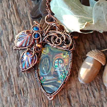 Squirrel's house necklace