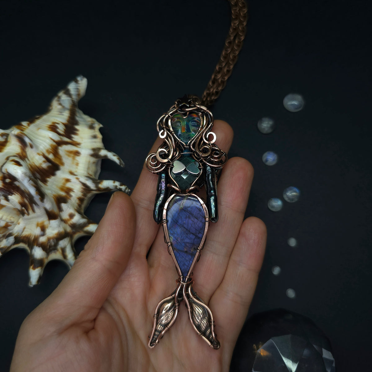 Aurora mermaid necklace