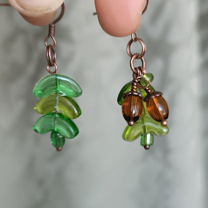 Oak and acorns SET (pendant plus earrings) 🍂