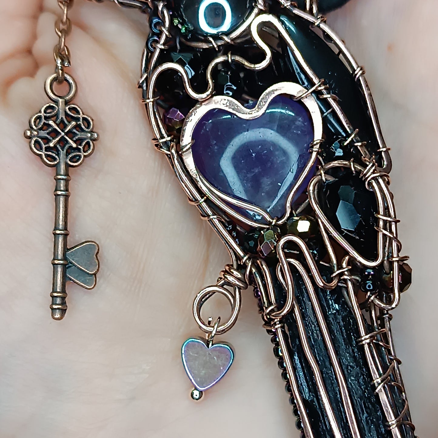 Amethyst heart Secret Keeper.