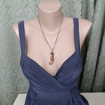 Tiger eye seahorse pendant