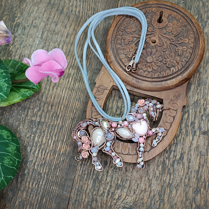 Pink unicorn pendant. Absolutely one of a kind!