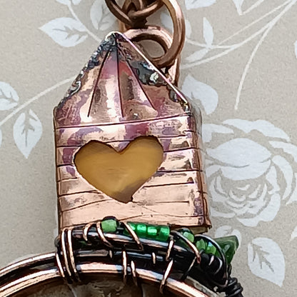Snail and Fairy house necklace