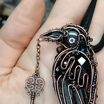 Raven necklace. Lenore.