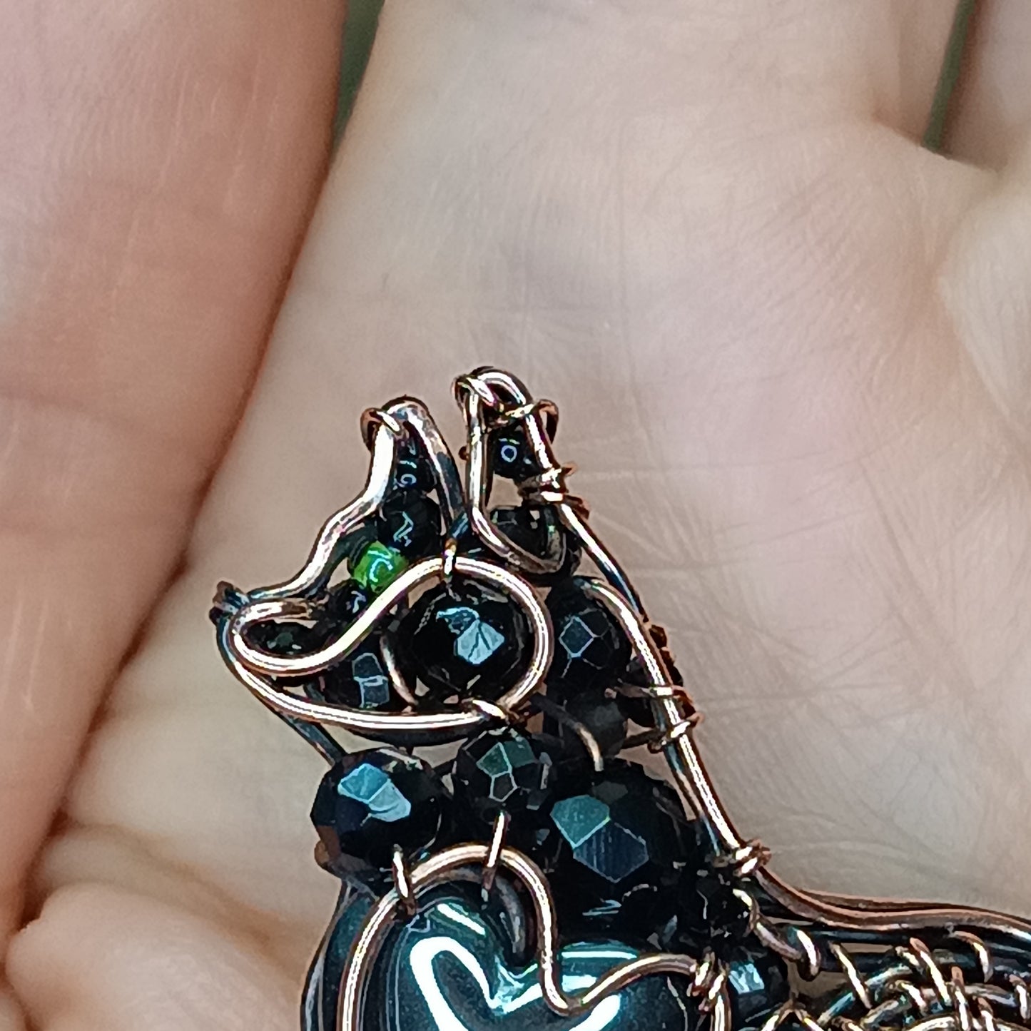 Meow-meow, the black cat pendant