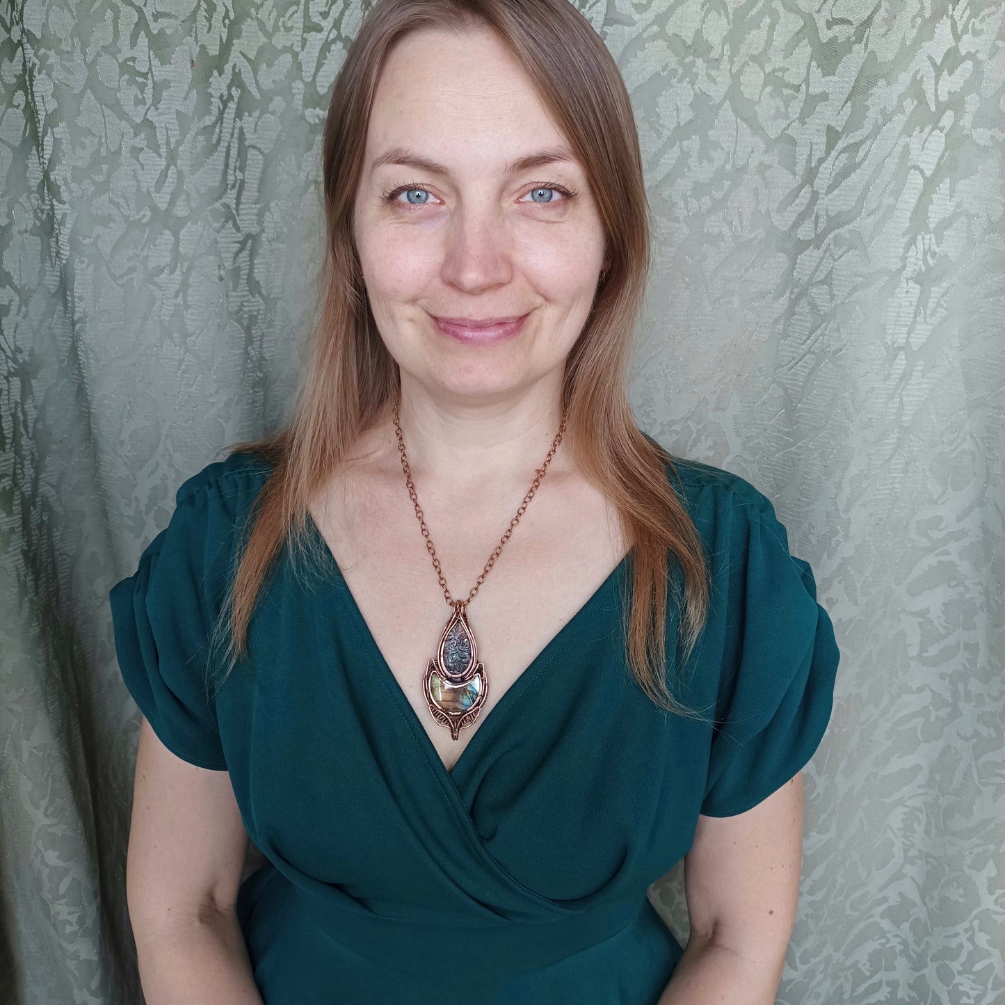 Night lotus bud necklace