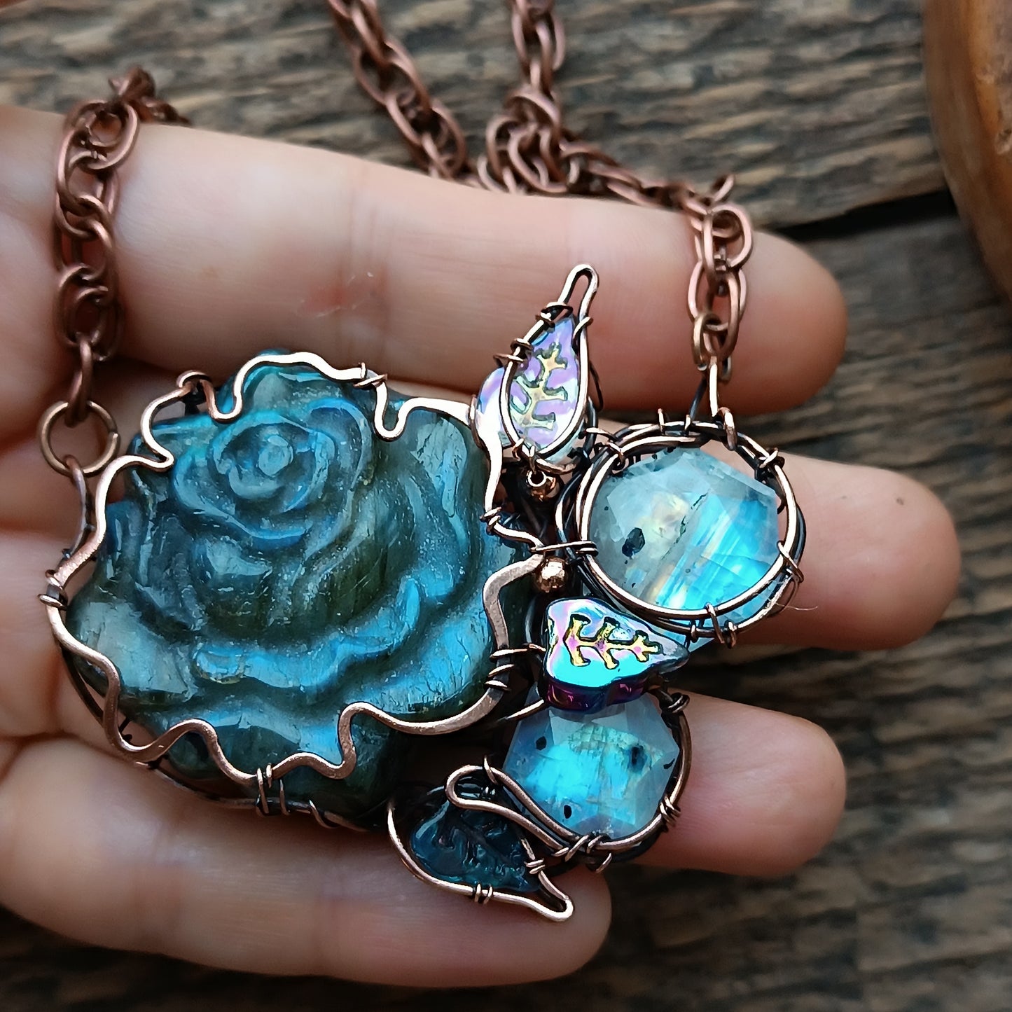 Blue rose in the moonlight.