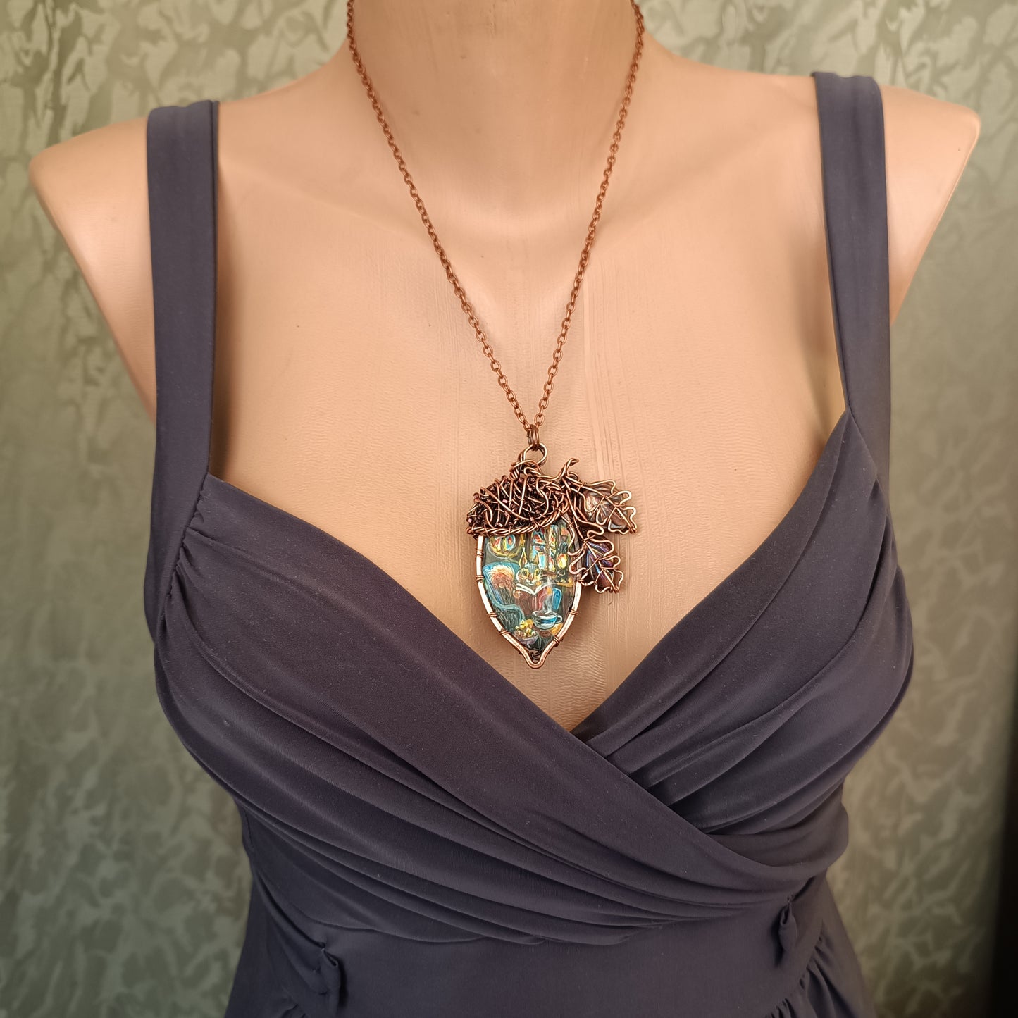 Squirrel's house necklace