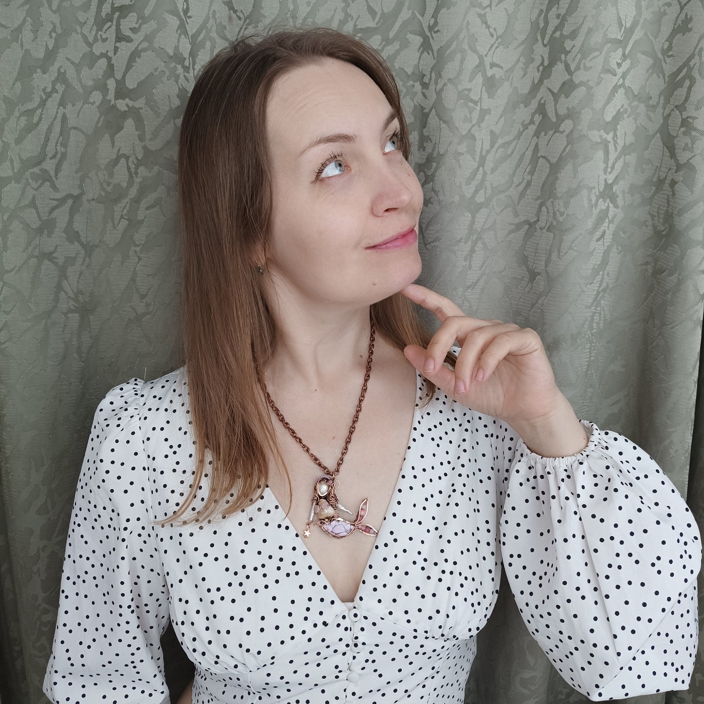 Lavender mermaid necklace 🩷🧜