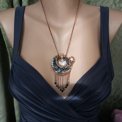Love you to the moon and back. Vial necklace