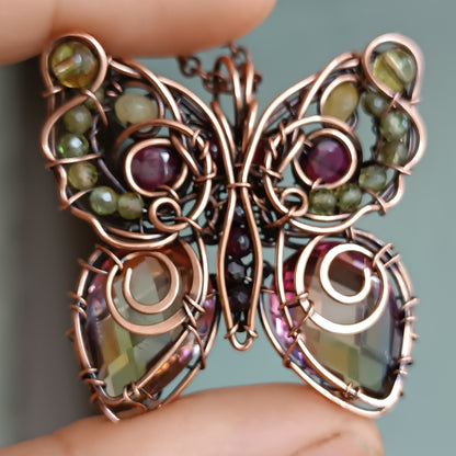 Joyful summer butterfly necklace