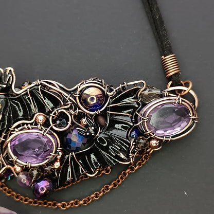 Amethyst moon tango necklace