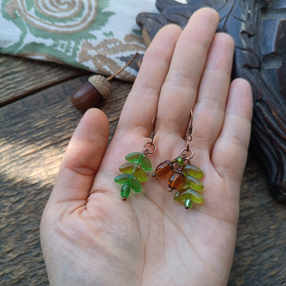 Oak and acorns SET (pendant plus earrings) 🍂