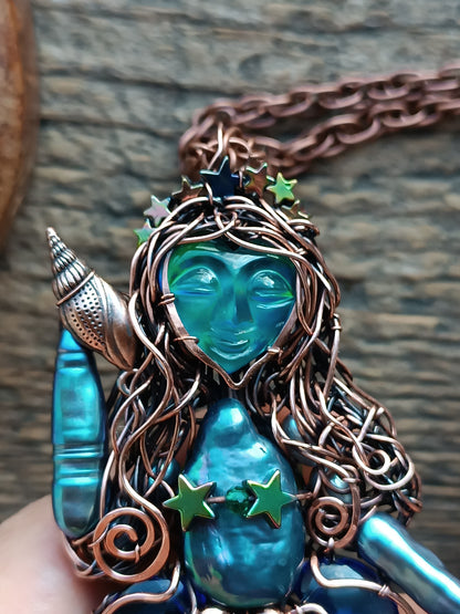 Blue Ocean Empress necklace