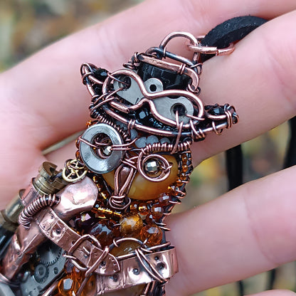 Steampunk Owl necklace