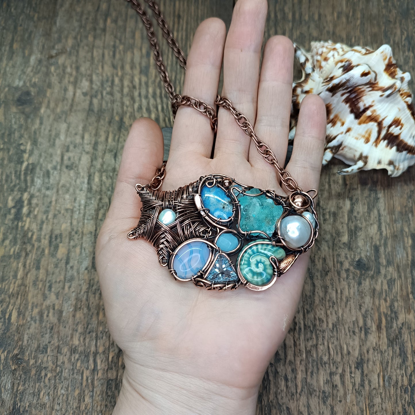 Blue reef necklace