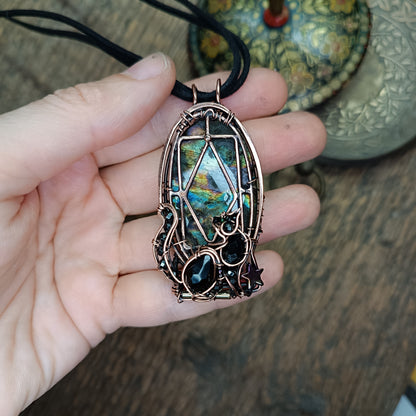 Cat in the window. Necklace