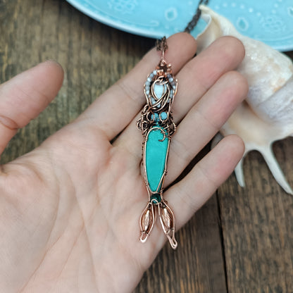 Turquoise mermaid pendant 🩵🧜