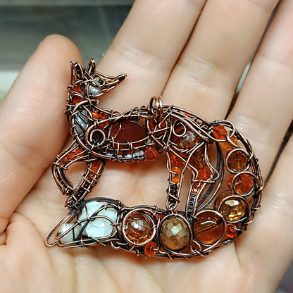 Reserved for Nikki. Fox pendant.