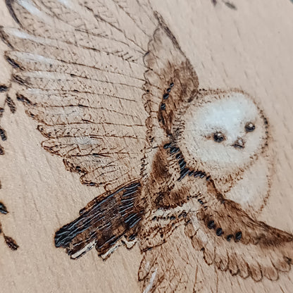 Snowy owly wall hanging.
