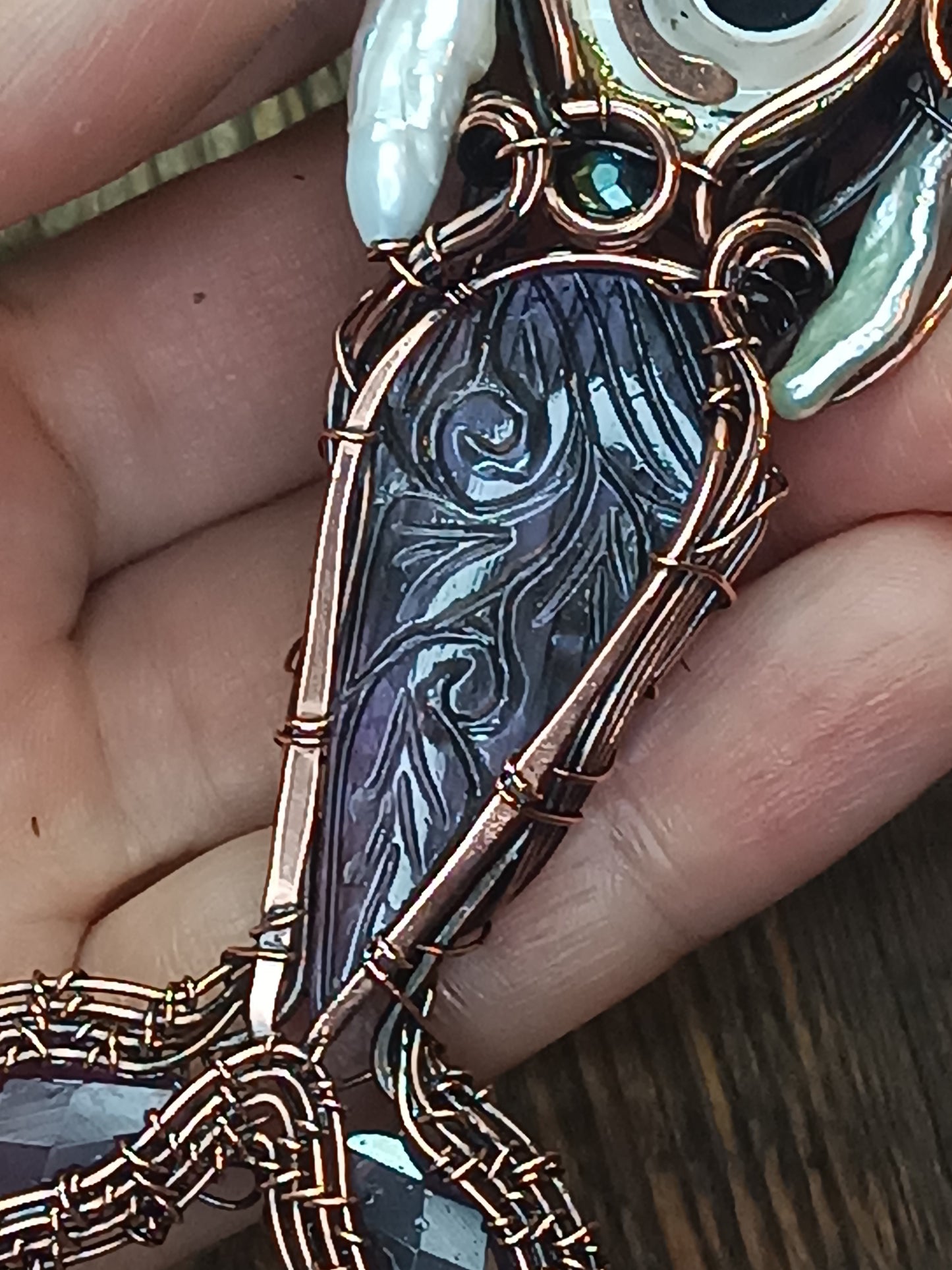 Aurora mermaid necklace🧜💜