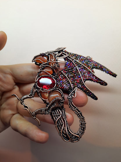 Red dragon necklace