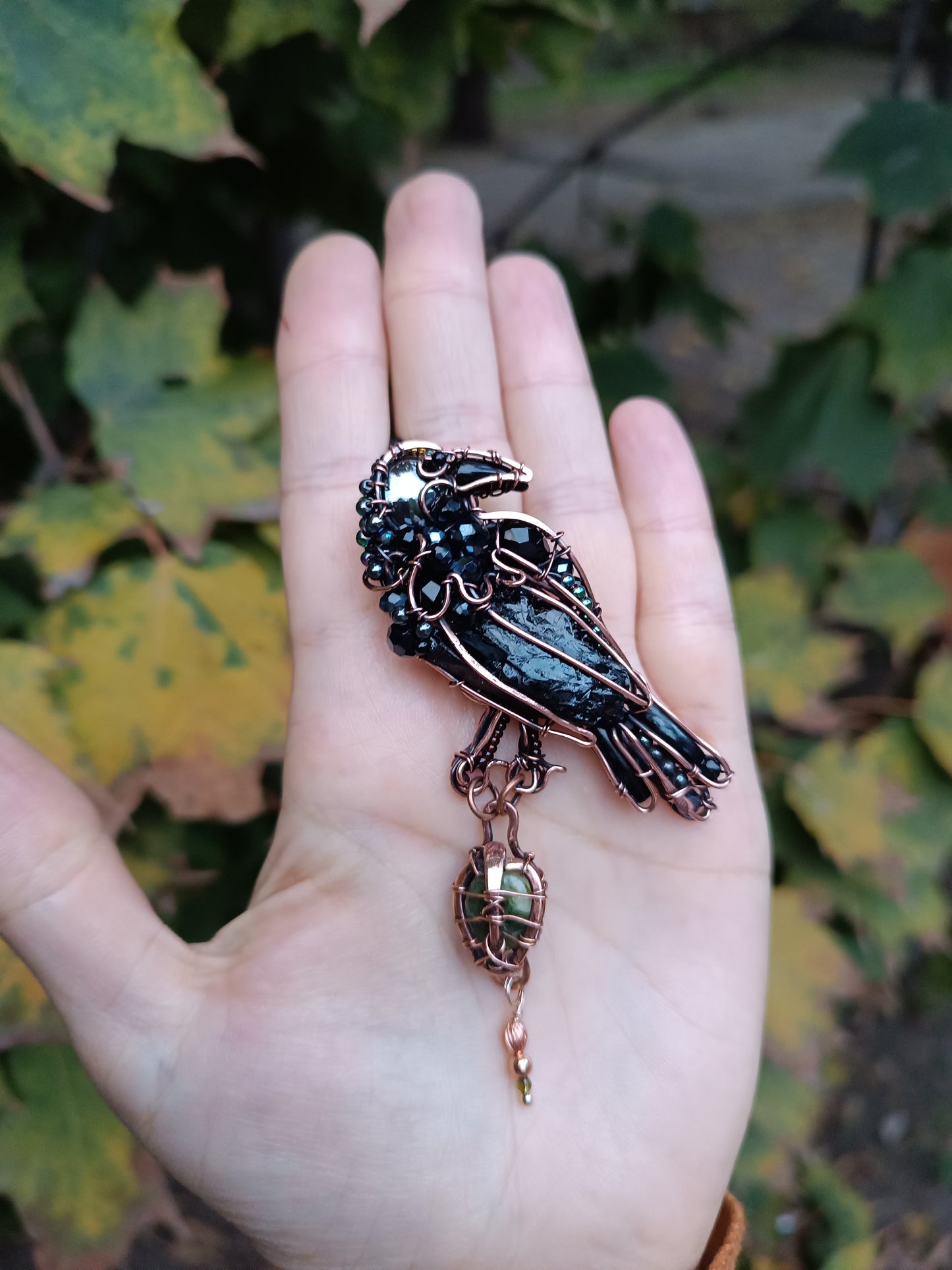 Raven necklace