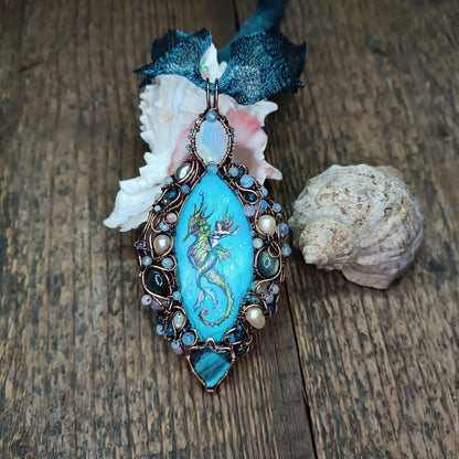 Mermaid and Seahorse necklace.