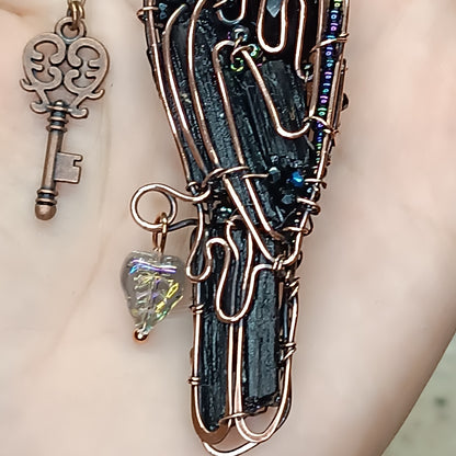 Raven necklace. Lenore.