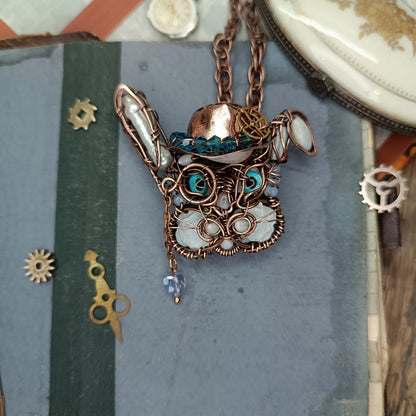 White rabbit necklace🐇🕐