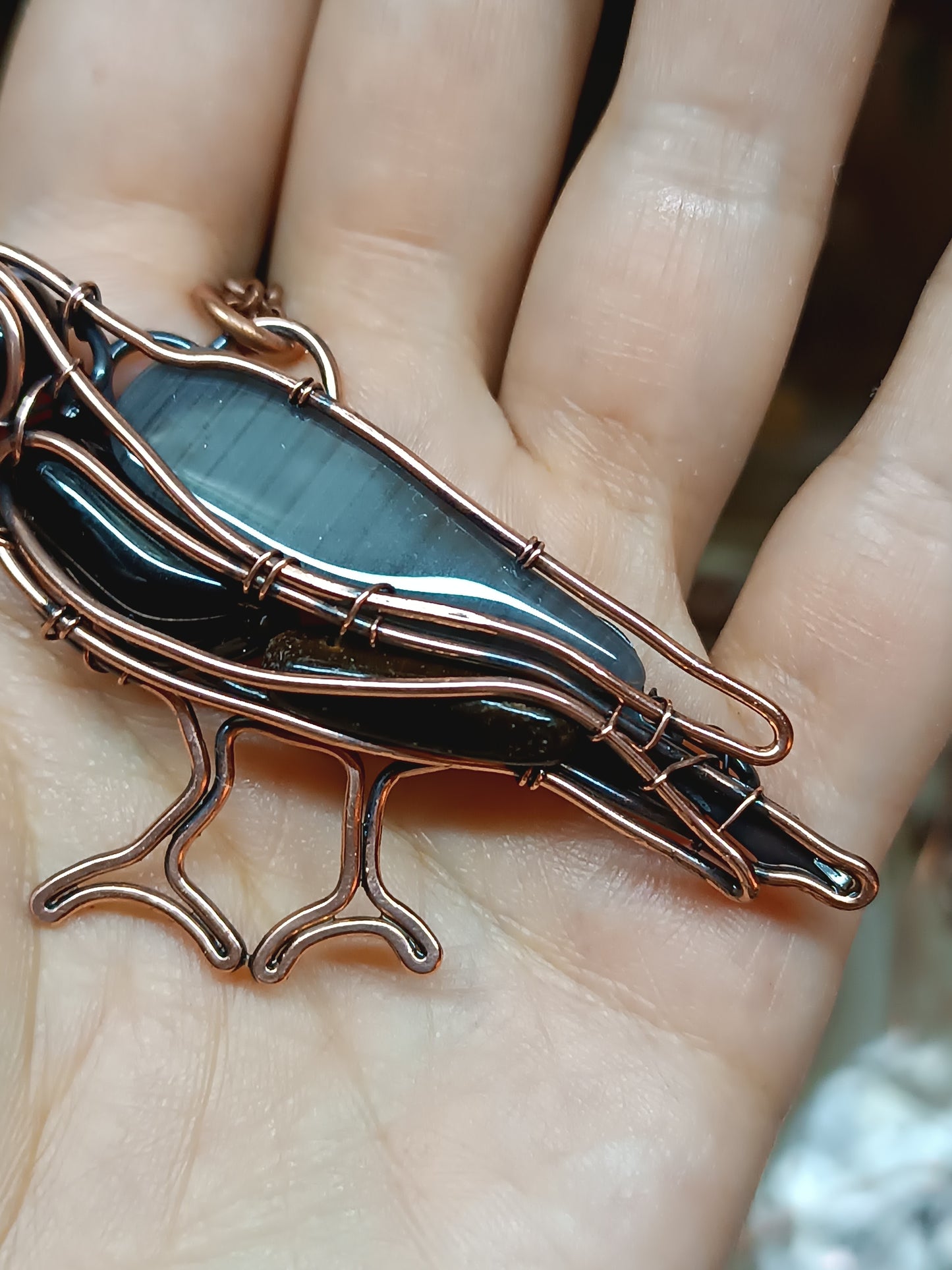 Crow necklace