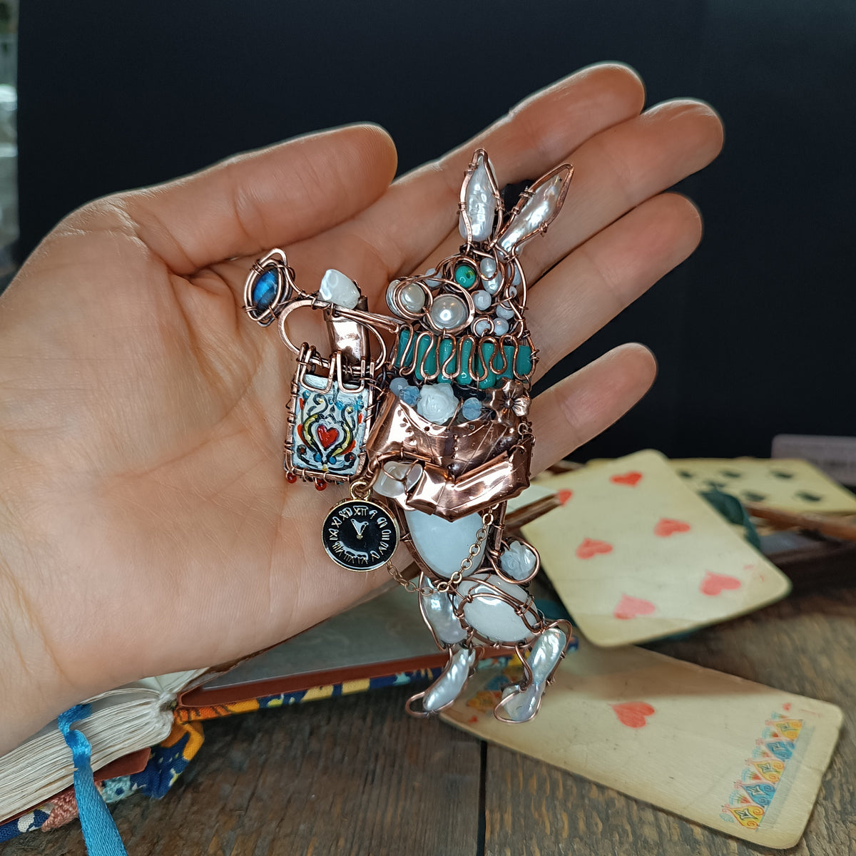 He's late for a super important date! 🐇🪊⏱️