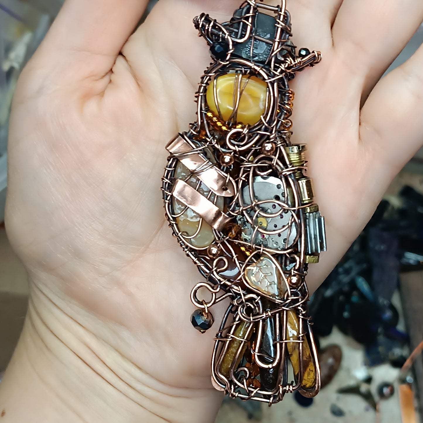 Steampunk Owl necklace