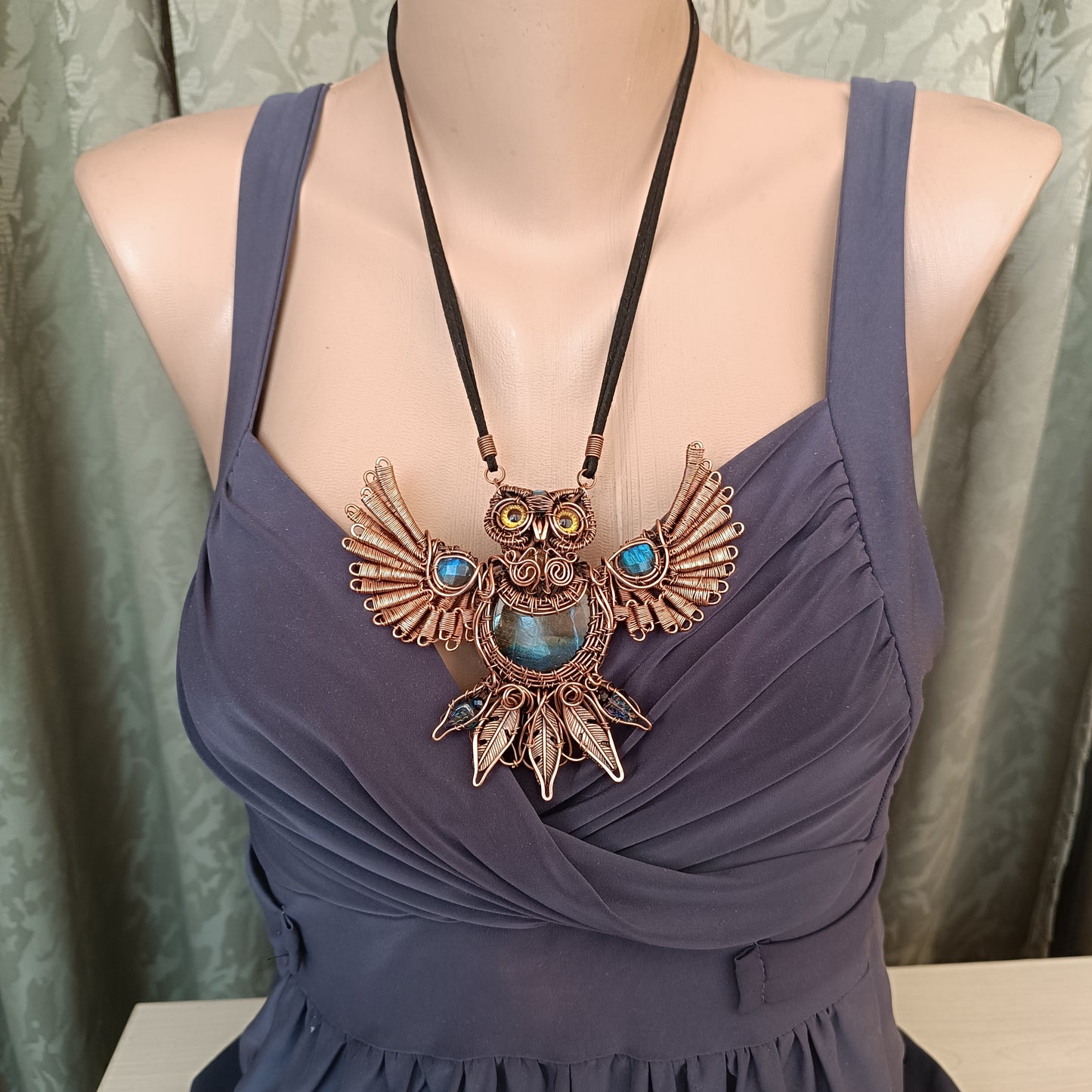 Statement Owl amulet necklace 🦉🪶