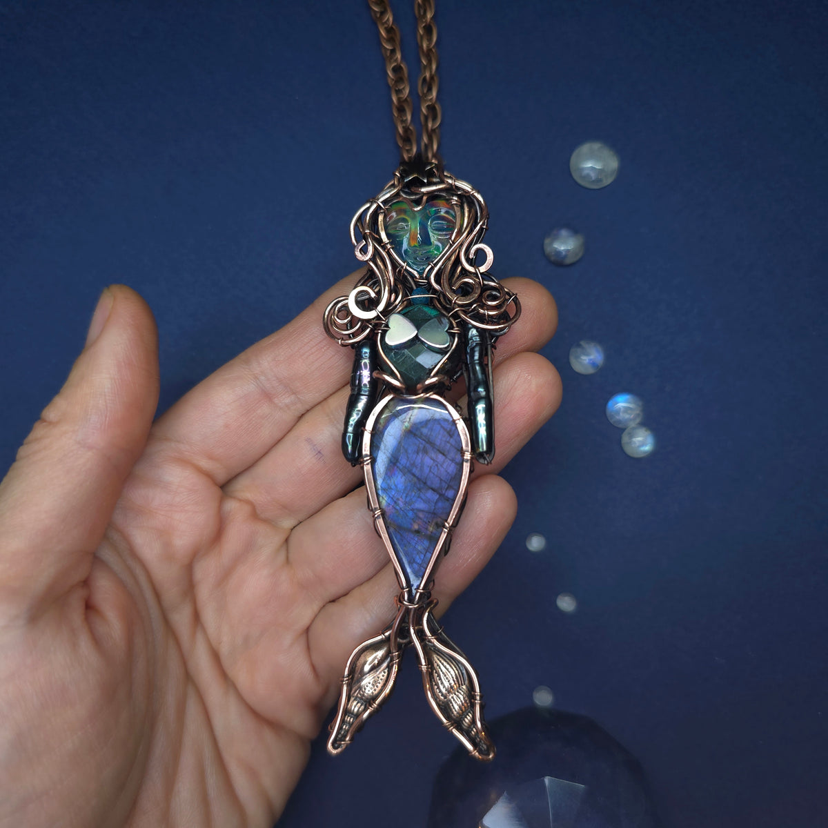 Aurora mermaid necklace