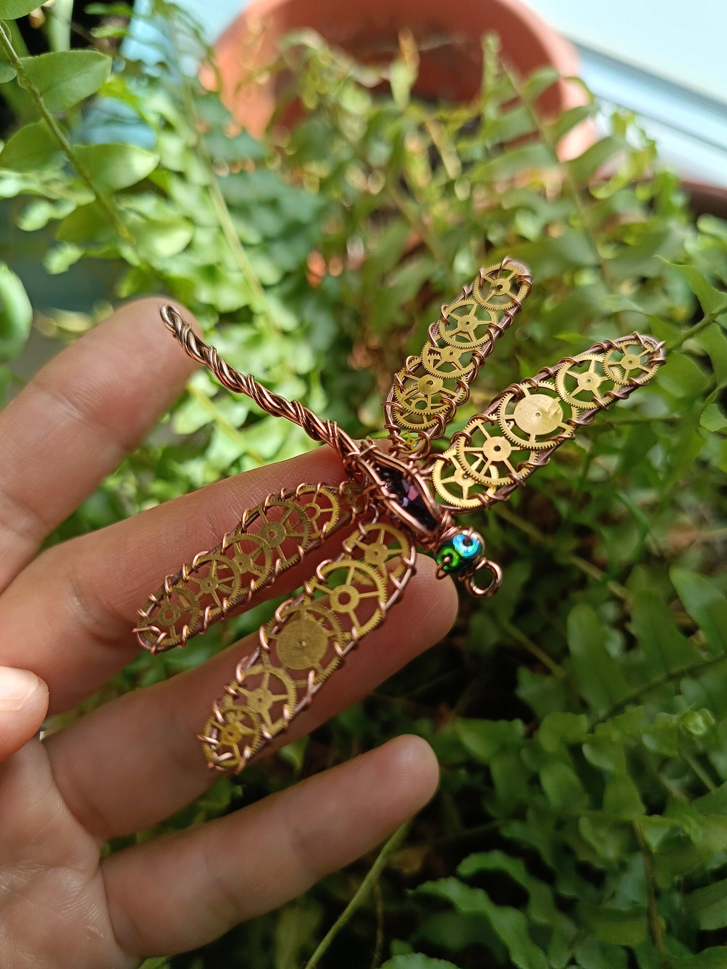 Summer guest. Dragonfly charm